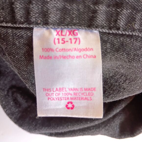 Black Denim Shortalls Women's 15-17 Juniors Faded Back Buckle Belt Loops - Picture 10 of 10